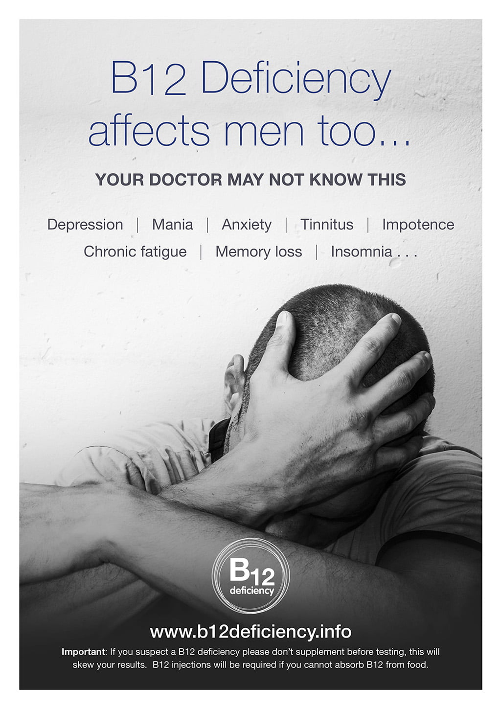 B12 deficiency affects men too…